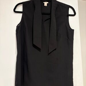 J. Crew Black Sleeveless Blouse